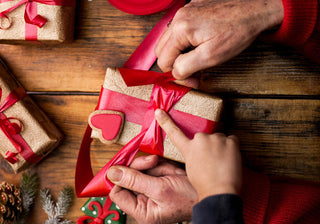 Christmas gifts and clothing packed for holiday travel