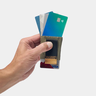 NOMATIC Wallet in olive with leather tab#color_olive-with-leather-tab