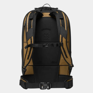 NOMATIC McKinnon Camera Pack 35L V2 in Coyote, rear view showing the harness system