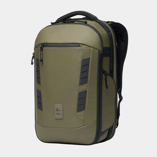 NOMATIC McKinnon Camera Pack 35L V2 in Ranger Green, three-quarter front view