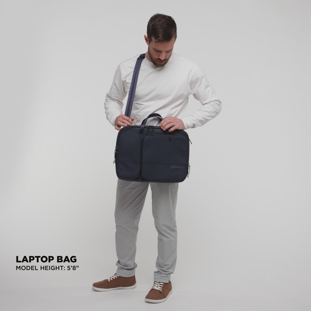 On Model Laptop Bag Video, Navy